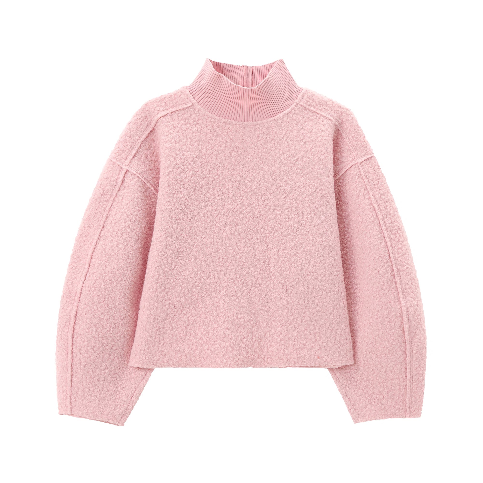 Lockeres Sweatshirt mit Stehkragen