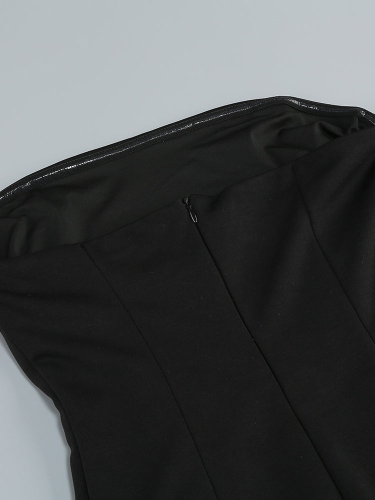 Gepunktetes Mesh-Kleid in A-Linie