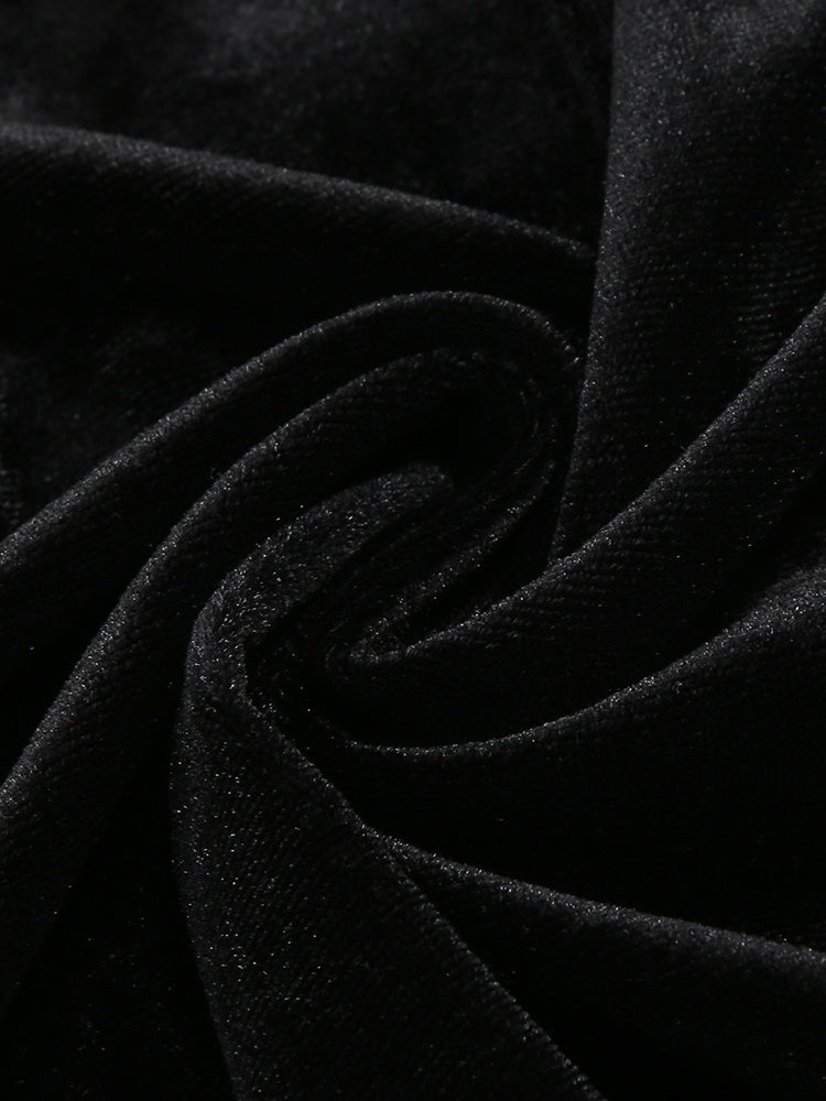 Schwarzes Maxikleid aus Samt