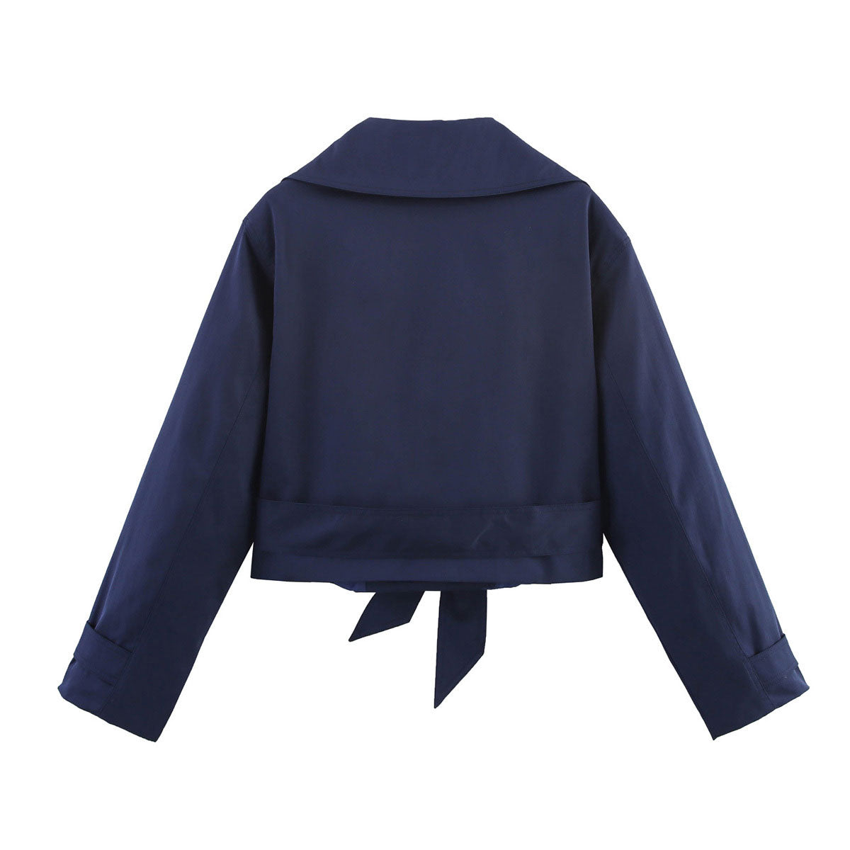 KURZER GRABENMANTEL IM RETRO-STIL MIT SPITZEN-DETAILS