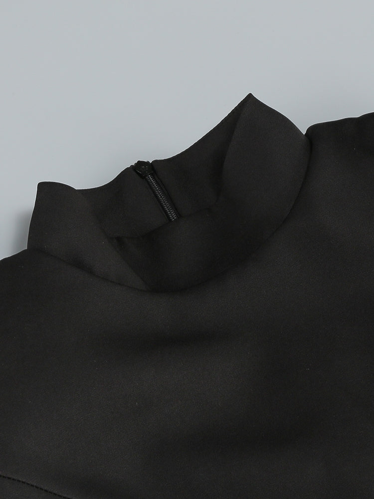 Rotes A-Linien-Kleid mit Kristall