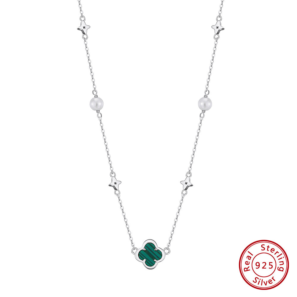 Halskette mit vierblättrigem Kleeblatt-Anhänger