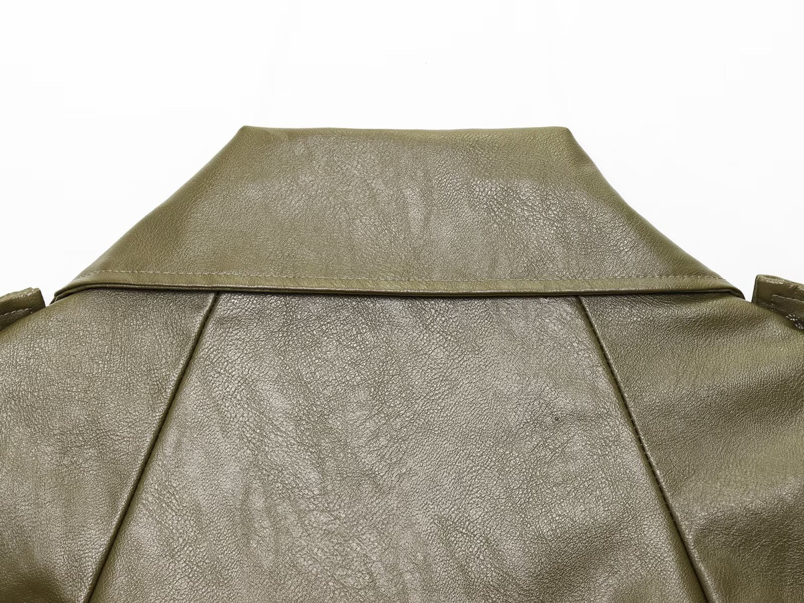 Kurze Motorradjacke aus PU-Leder mit langen Ärmeln