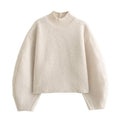 Lockeres Sweatshirt mit Stehkragen