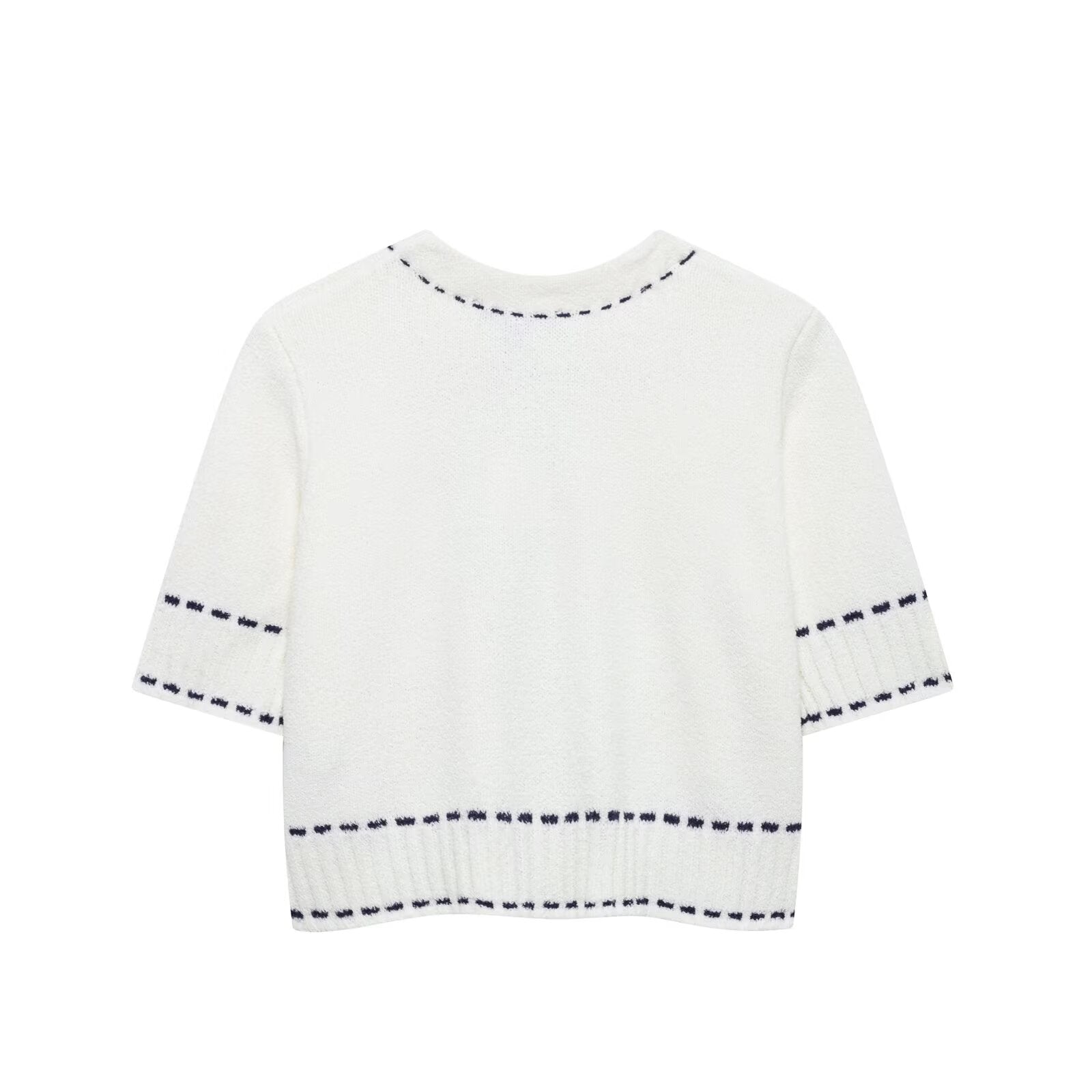 Strickjacke mit runden Hals