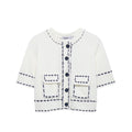 Strickjacke mit runden Hals