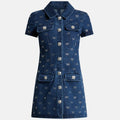 Elegantes Denim-Kleid mit Glitzerdetails