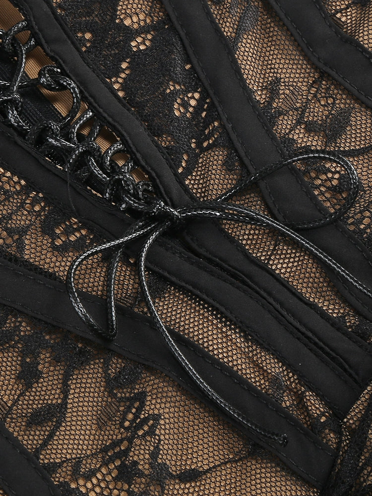 Mini-Kleid mit Korsett-Detail