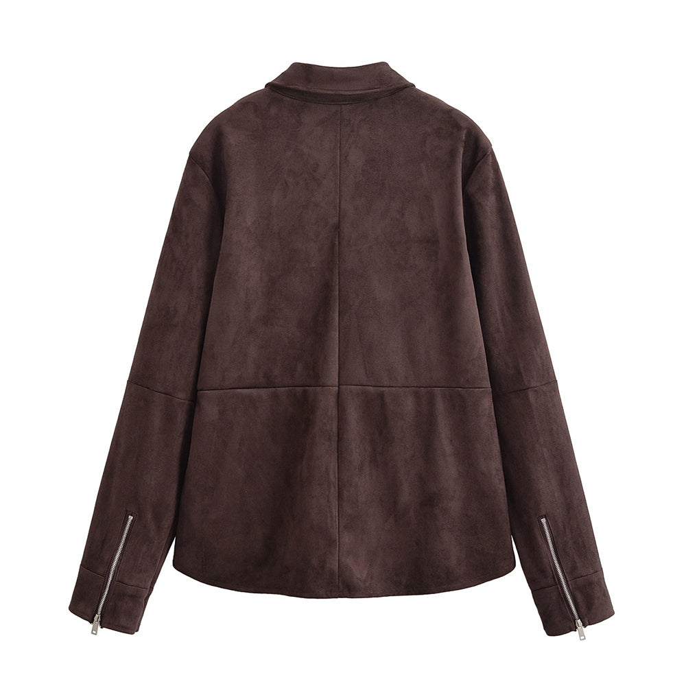 Zweiteiliges Set mit Hemd und Hose aus Samtleder