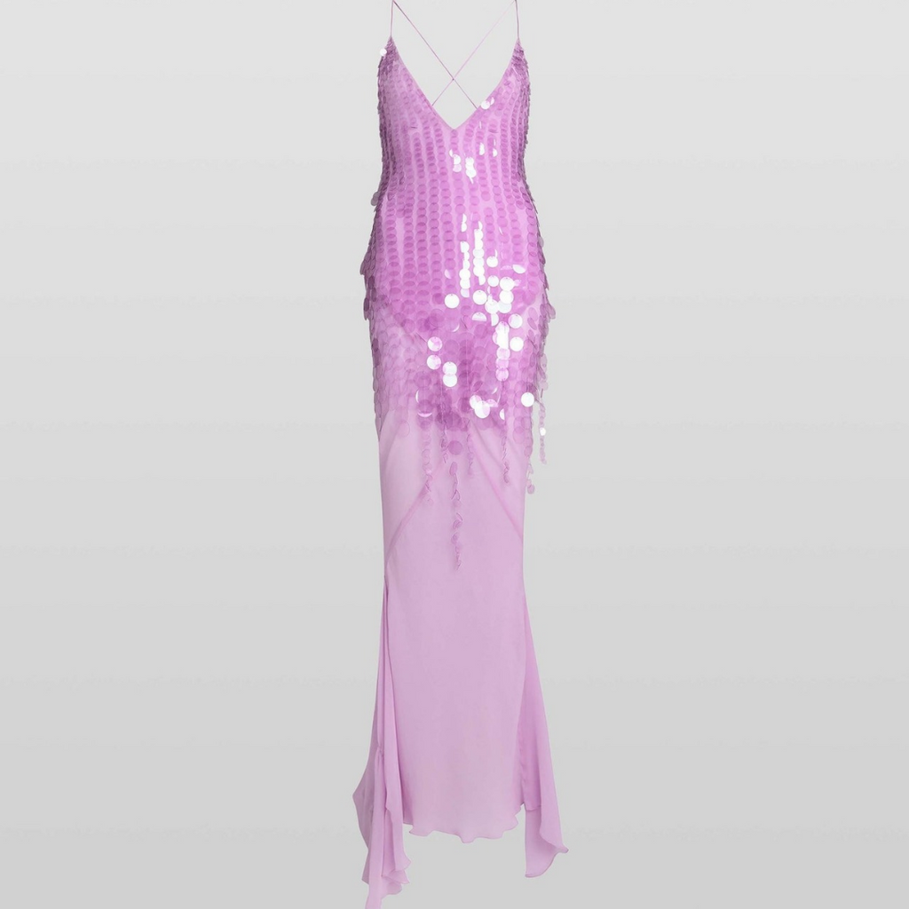 Abendkleid mit Pailletten-Applikation